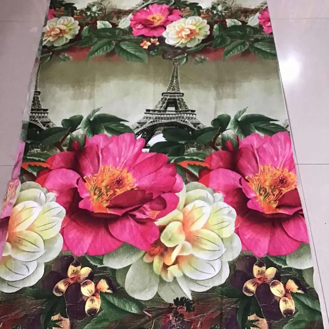Polyester/Cotton Printed Seersucker Polyester Dress Fabric Checked Pink White