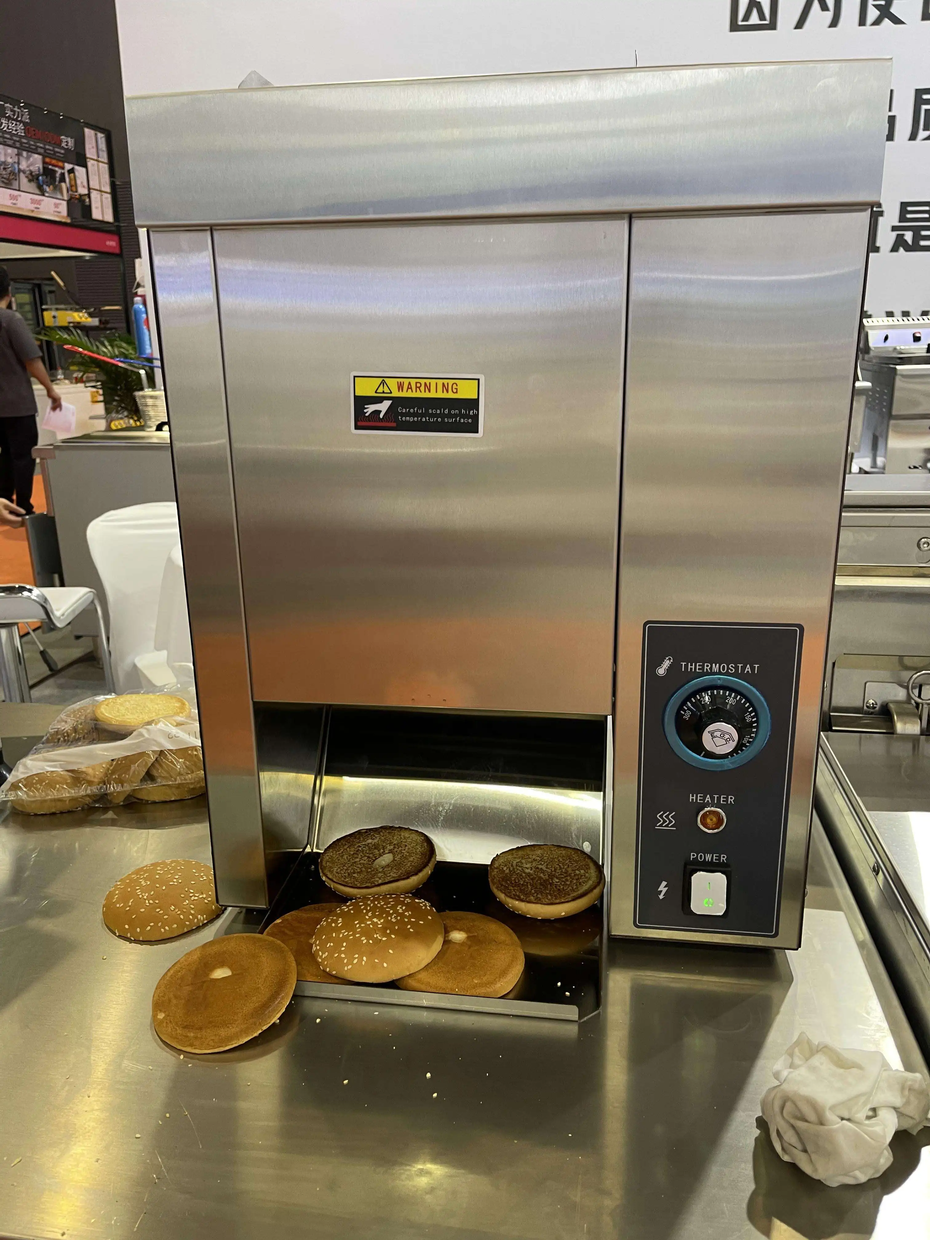 Low price KFC/Mcdonald Burger Bun Toaster Factory in China