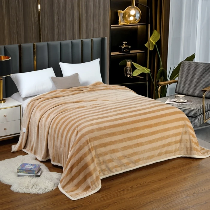 Wholesale Customized Design Office Nap Thicken Warm Flannel Coral Fleece Throw Blanket For Winter