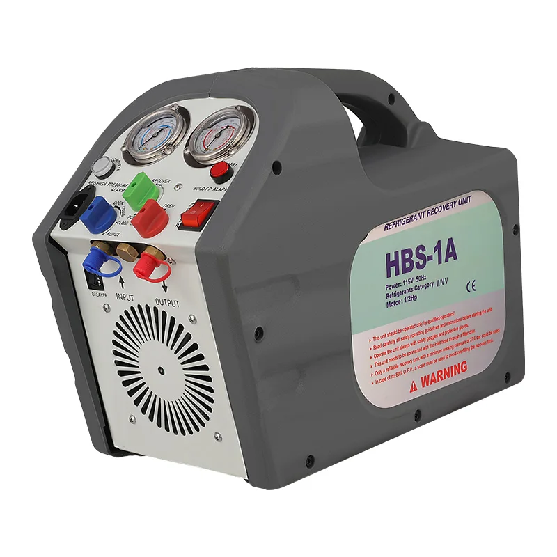 new 220V/110V CE HBS-1A HBS-2A 1HP R134a Auto AC Refrigerant Recovery machine Refrigerant recycling unit oil separation device