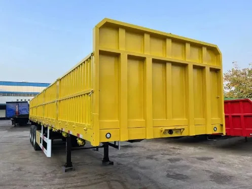3 Axles Bulk and Container Transportation Steel Sidewall  Semi-Trailer Side Wall Semi Truck Trailer