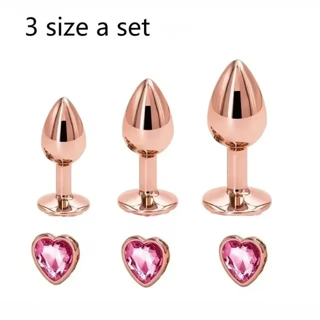 3 Size OED Metal Anal Plug G-spot Prostate Colorful Massager Stimulator Butt Plug Adult Sex Toy for Man Women