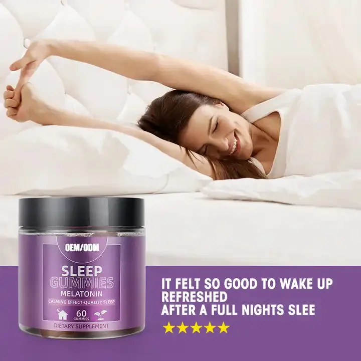 Biocaro Organic Melatonin Sleep Deep 5 HTP Vitamins Gummies Supplements