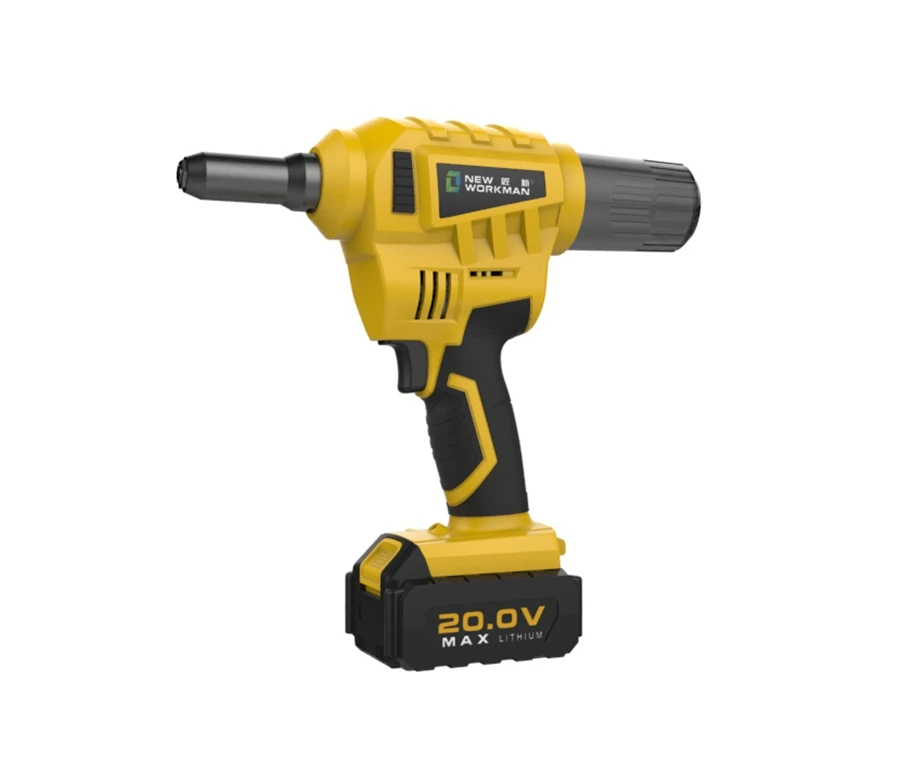 Working Lighting Intelligent Design Lithium 20v Battery Blind Rivet Gun  With 2 Batteries