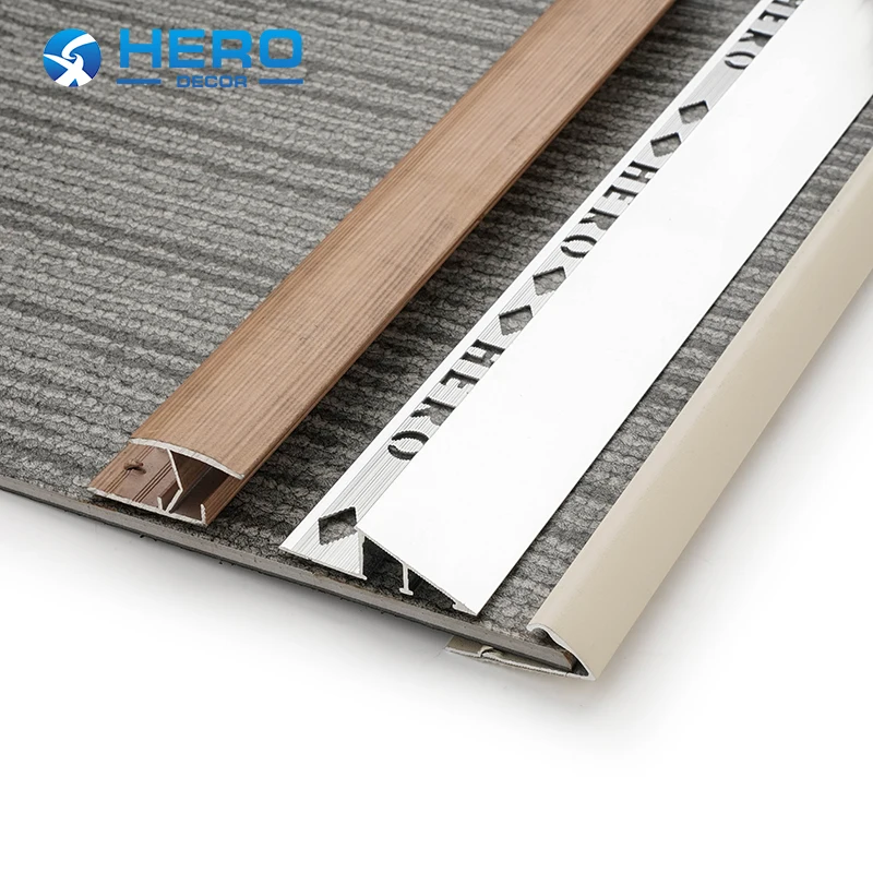 High Demand New Design Aluminum Cover Strips Carpet Trim Profile for Flooring Edge Corner Trim