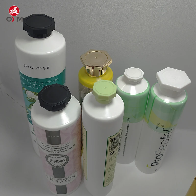 Customized Hand Cream Lotion Squeeze Tube Plastic Soft Container White green PE Cosmetic Tube Packaging
