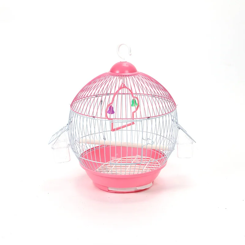 Round Bird Cage Cockatiel Lovebird Finch Canary Parakeet for Small Bird
