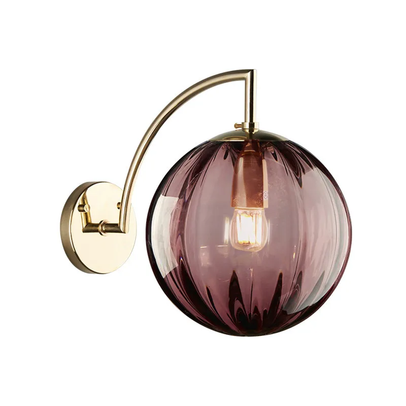 Indoor Modern Nordic Sconce Light Vintage LED Ball Wall Light Lighting Fixtures Decor Glass Wall Lamp