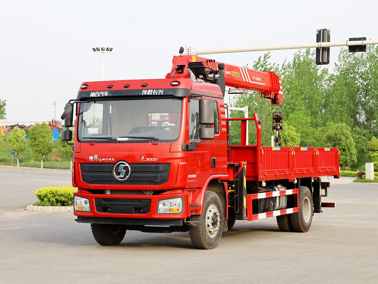 Palfinger Truck Mounted Crane 7Ton 8Ton 10Ton Hydraulic Telescopic Boom Crane Shacman L3000 4x2 Cargo Crane for Truck