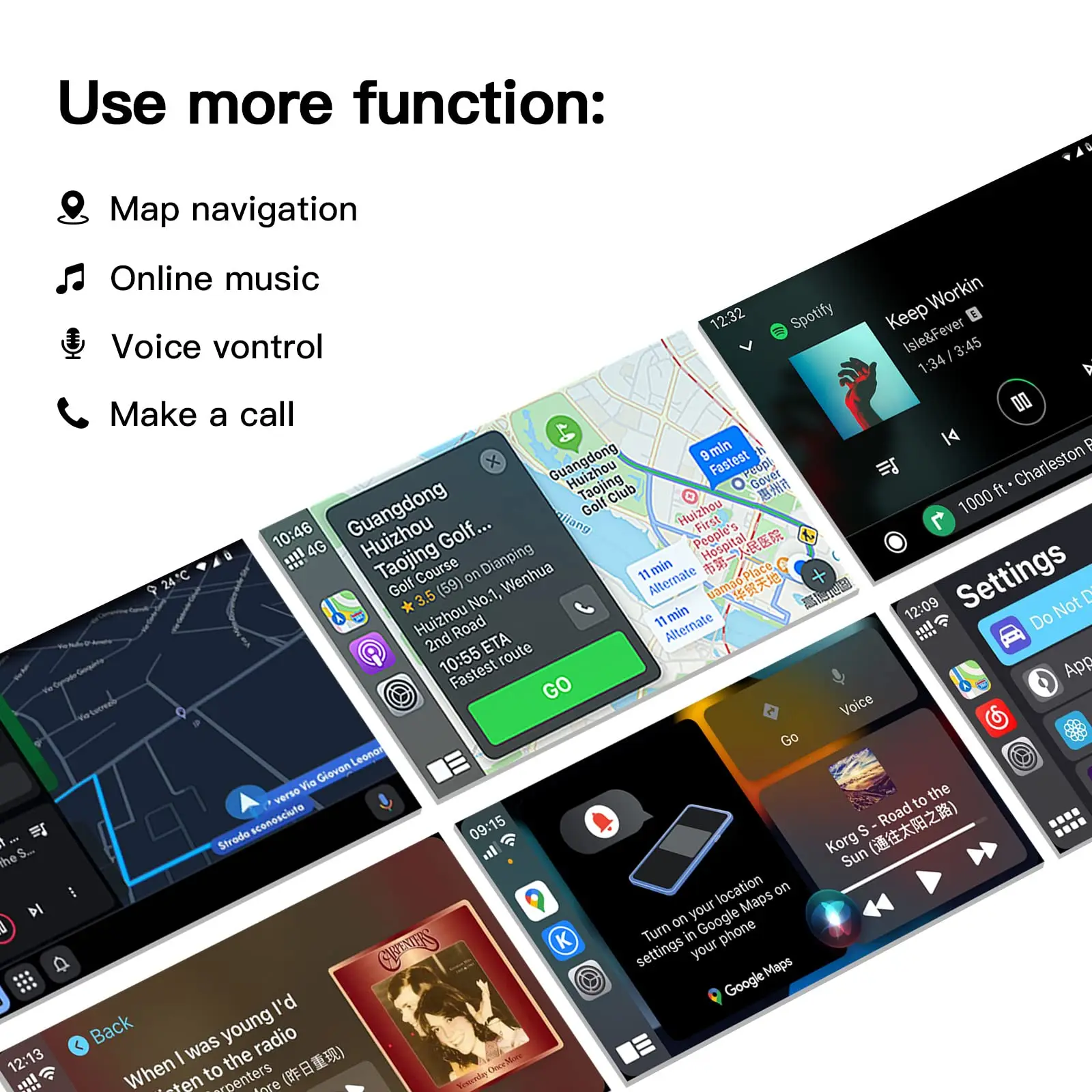 Wireless Carplay Mirror Link USB Siri Voice Command Module Box