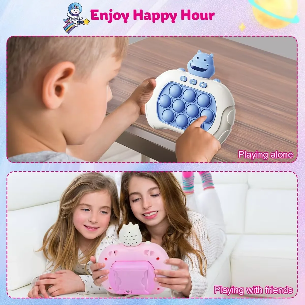 Popular Wholesale Cheap Electronic Handheld Console Game Pop Push Press Fidget Toy for Kids Adults