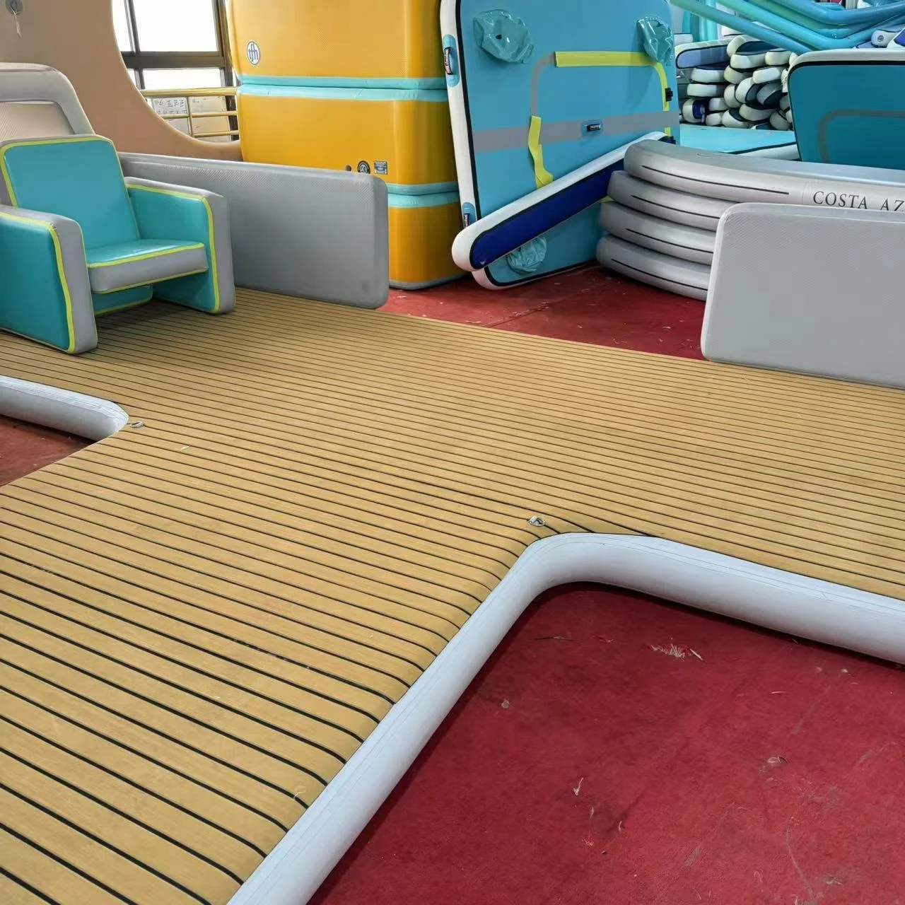 Factory Wholesale y-shape Boat Water Inflatable Floats Motorboat Dock Platform Yacht Dock Island Platform