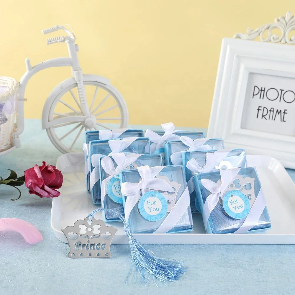 
Prince Crown Bookmark baby shower party favors gifts for guest 