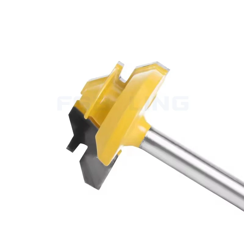 FSBOLING High Quality 1/4 Inch Shank Carbide 45 Degree Locking Miter Cut Woodworking Router Bit