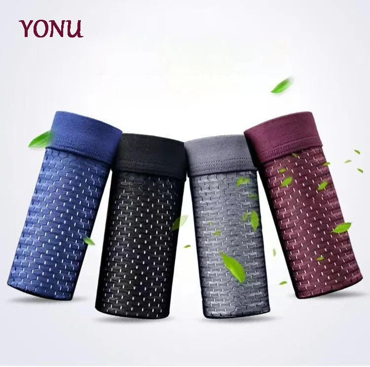 Wholesale Ice Silk Mesh Breathable Underwear Comfortable Mid Rise Polyester Boxer Shorts For Men