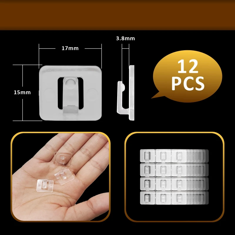 Small Decorating Clips Mini Clear Christmas Garland Hanger Plastic Hooks For Wires