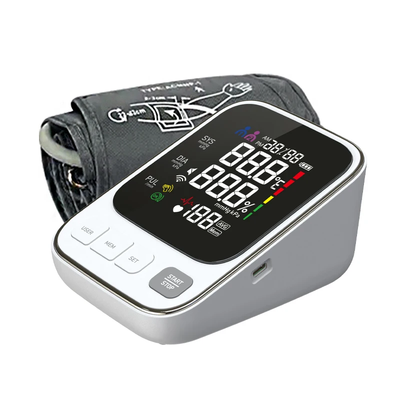 Большой экран дисплея гражданина прибор для измерения артериального давления интеллигентая (ый) которые отмечают bp монитор кровяного