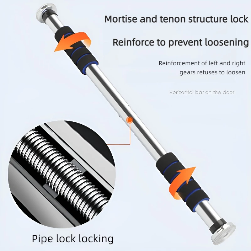 Adjustable Multi-Function Doorway Electroplating Sit Up Pull Up Horizontal Gym Bar Chin Up Push Up Bar