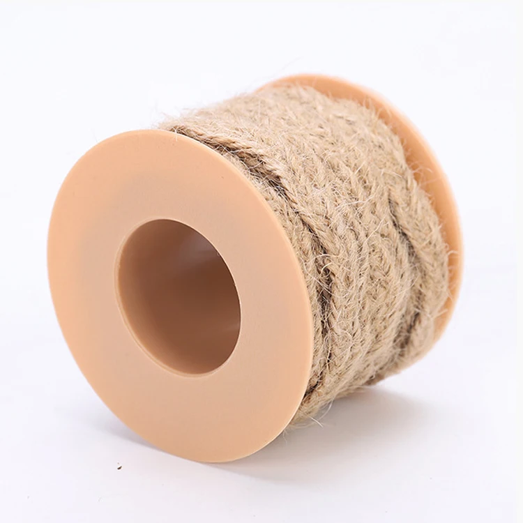 Factory Wholesale 5M Hessian Jute Burlap Braided String Tape Ribbon Rope Rustic Wedding Craft