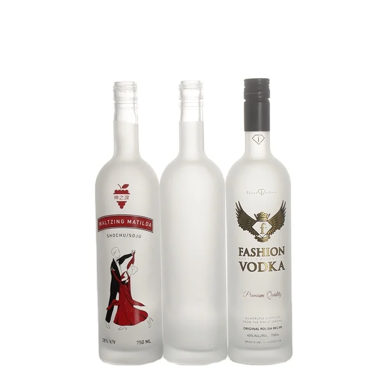 Glass Liquor/wine/vodka Bottle Manufacturers Custom Logo 375ml Glass Whiskey Bottle Glass Water Bottle