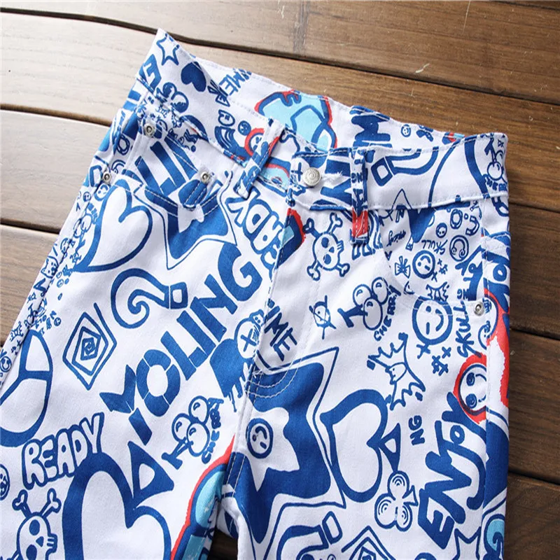 Wholesale Urban Star Jeans Manufacturer Printing Design Men Pants  skinny Denim Jeans