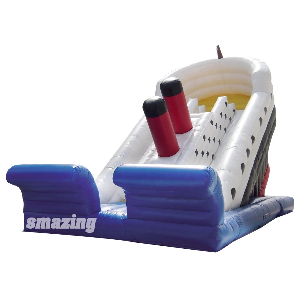 Outdoor inflatable titanic slide for sale