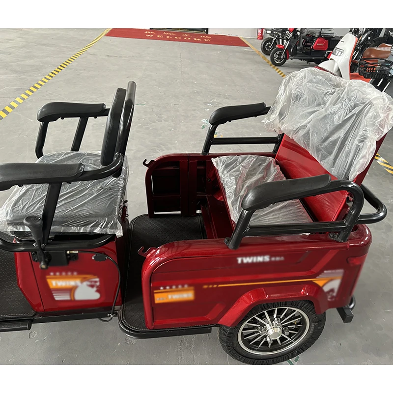New product electric tricycle electric bike with cabin with fliping storage box for cargo passenger