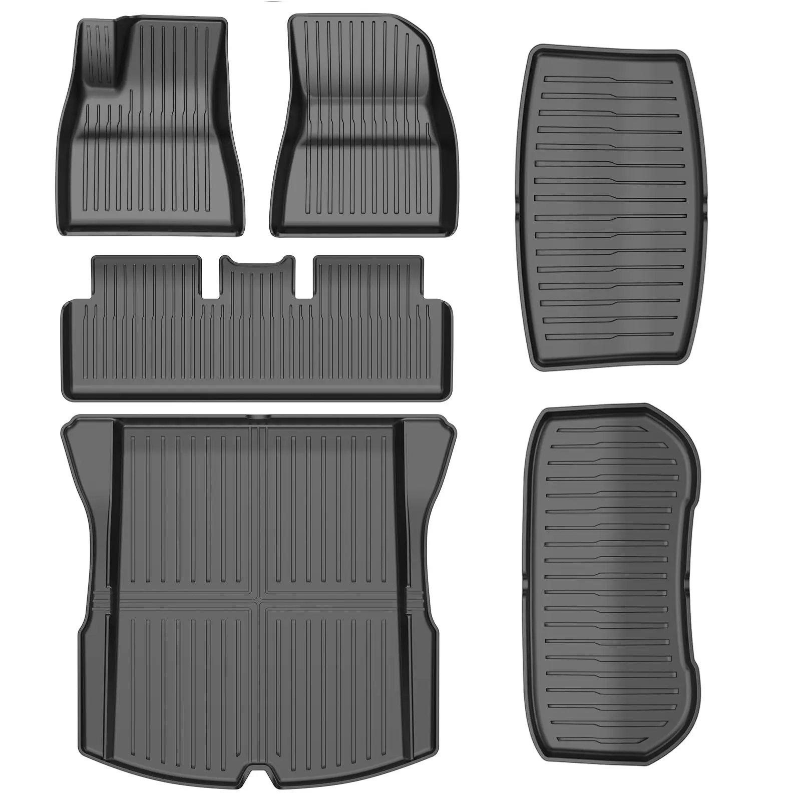 New Version Floor Mats Custom Fit All Weather TPE Cargo Liner Cargo Trunk Accessories for Tesla Model 3 2024 Highland