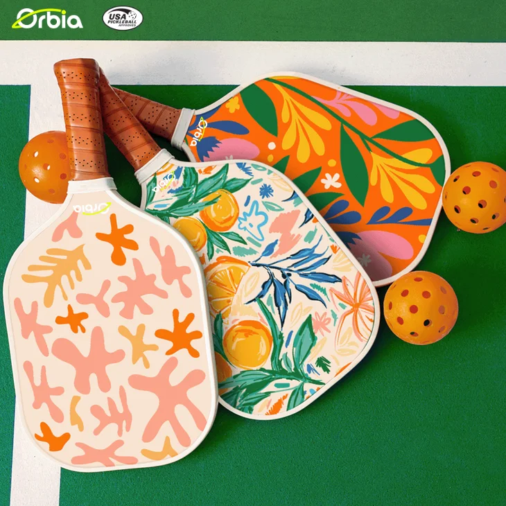 Orbia Sports Pickleball OEM ODM PP Honeycomb Core Custom Color Overgrip Toray T700 Raw Carbon Fiber Pickleball Paddle