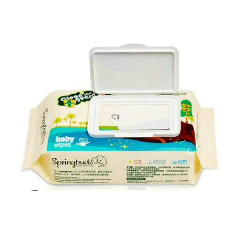 Hot selling convenient soft thick alcohol free Non-woven Spunlace baby hand face cleaning wet tissues