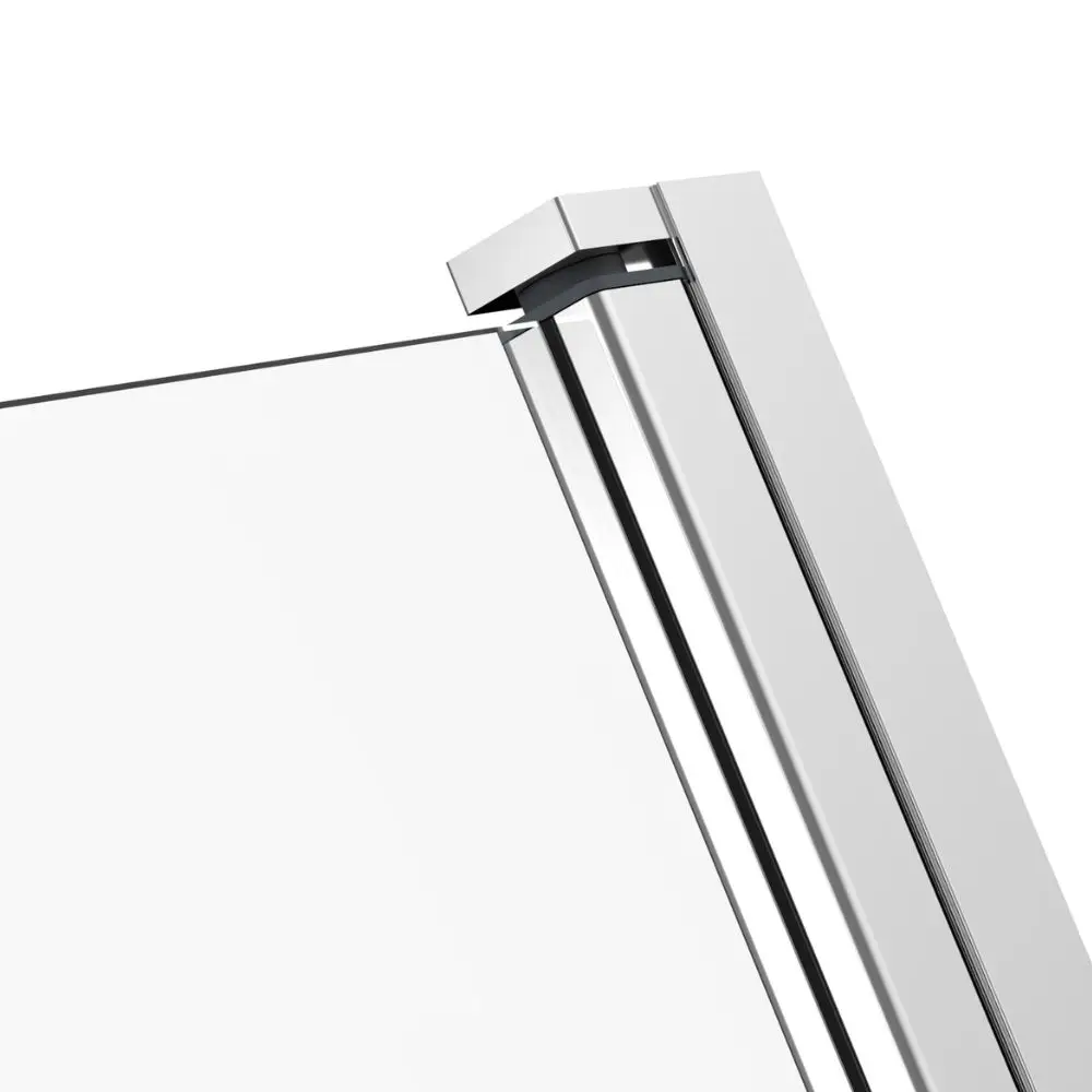 Glass Framed Shower Screen Bathroom Walk in  Modern Rectangle Straight Clear Tempered Glass Panel Shower Room