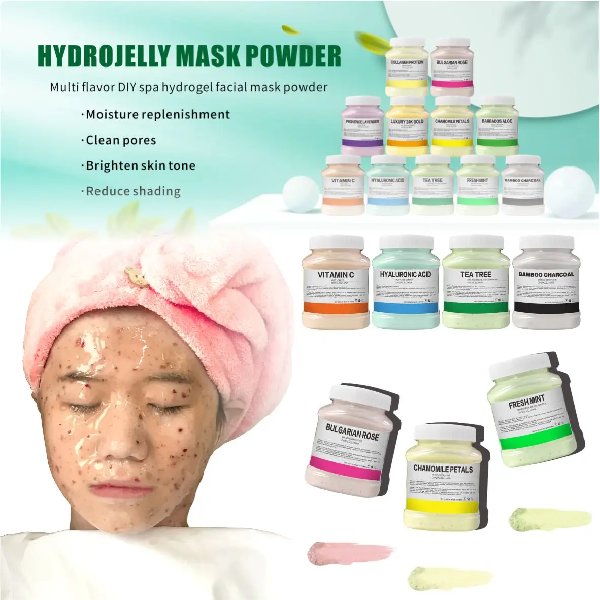 NASYI Private Label Face Hydro Jelly Mask Powder Bulk Korea Skin Care Salon Beauty Peel Off Hyaluronic Acid Jelly Facial Mask