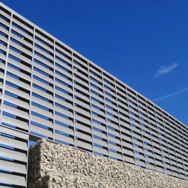 Outside Wall Weather Proof Aluminum Grilles Acoustic Louver