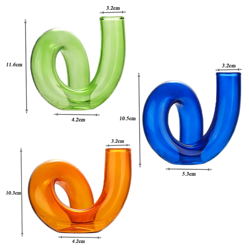 New Glass Candle Holders Candlestick Holder Multi Use Creative Glass Flower Vase for Home Decor