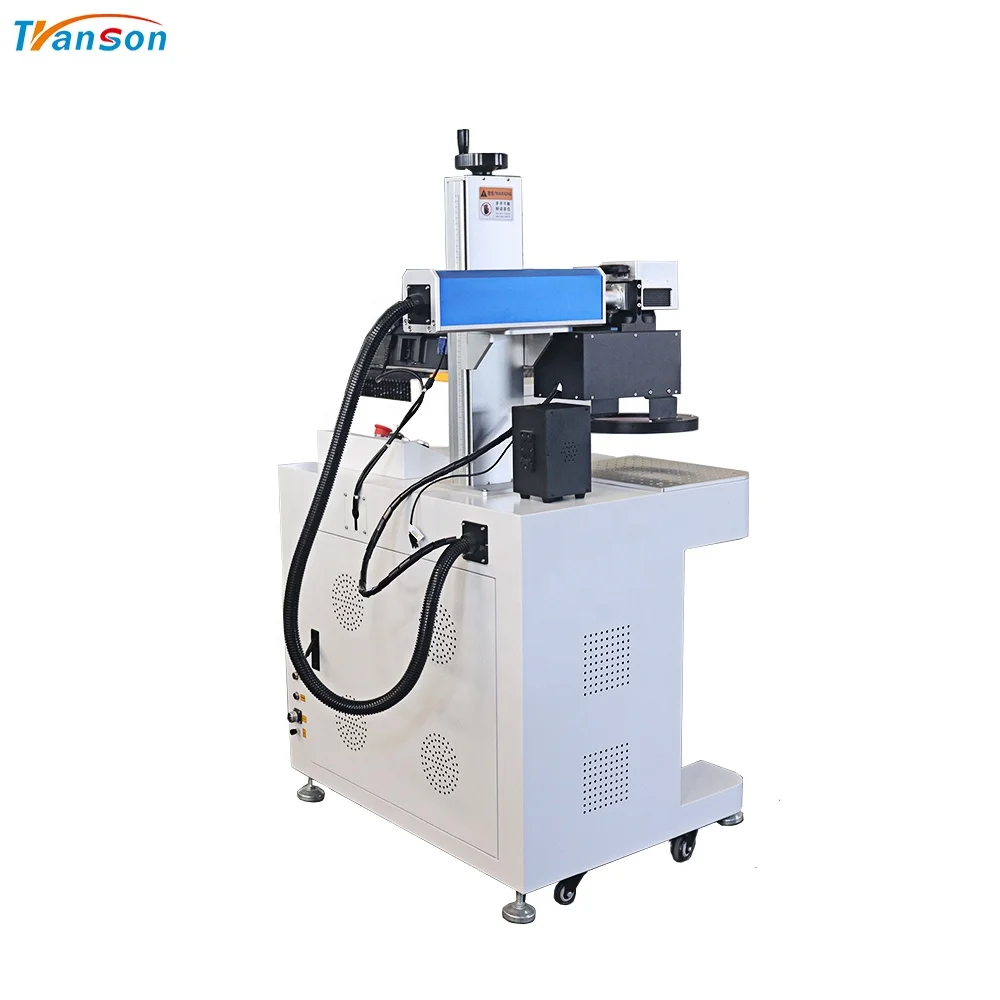 High Quality CCD Vision Automatic Positioning 30w Fiber Laser Marking Machine For Small Parts Batch Marking