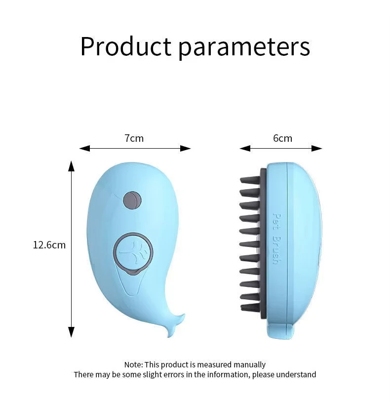 2024 one-touch usb pet vapor comb cat 4-in-1 steam brush for pet & cat massage, cleaning silicone do