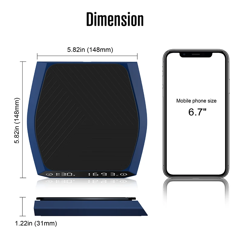 Customize Logo/Packaging Touch Panel 0.1g Coffee Scale Type-C Charging Coffee Scale Outdoor Weighing Scale Coffee