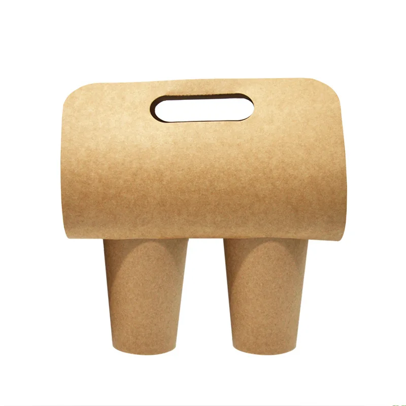 Coffee Shop Supplies Takeaway Coffee Holder Eco Friendly Cardboard Cup Holder Cafe Coffee Cup Holder