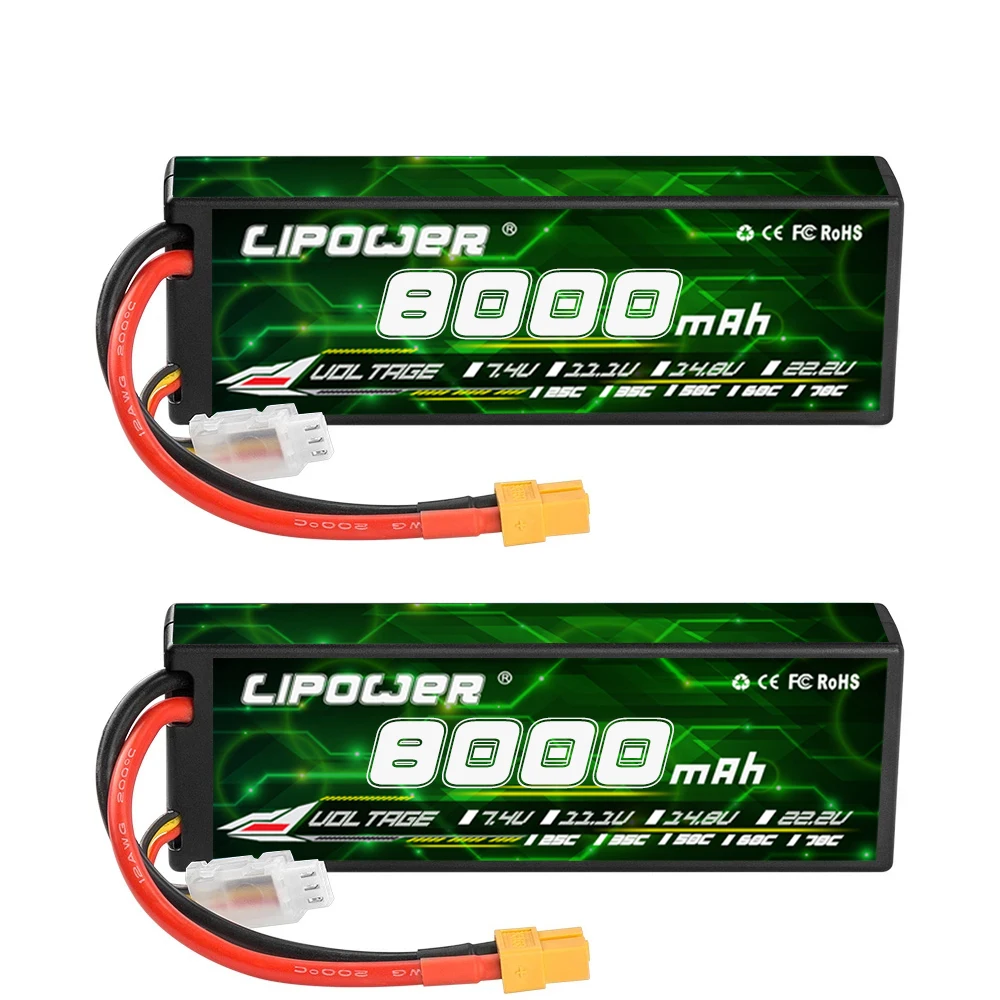 6S 8000mAh 22.2V 25C Lipo Battery with Amass AS150 XT90 Discharge Connector UAV FPV Drone Battery for VTOL Multicopters