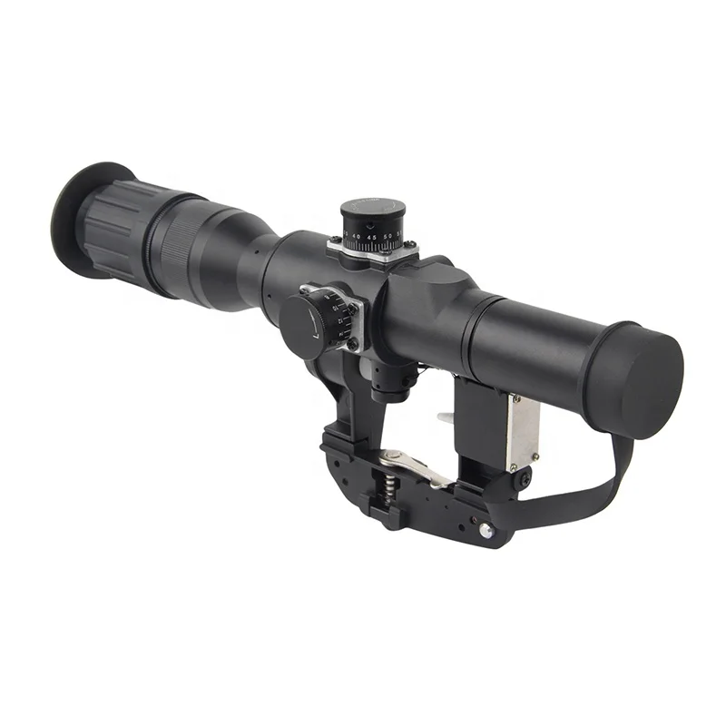 LUGER SVD 4x26 Tactical Optical sight Long Range Red Illuminated Sight Scope with Glass Ranging Reticle