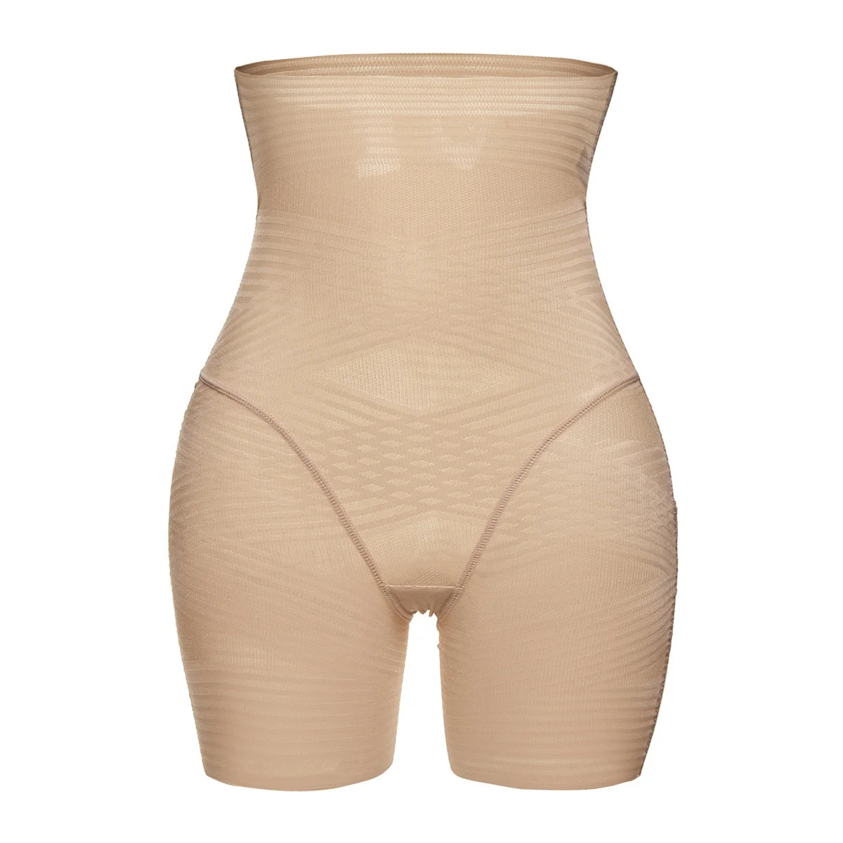M-4XL High waist double rubber waistband hip shaped-up tummy tuck mesh butt lifter crotchless thigh slimming shaper safety pants