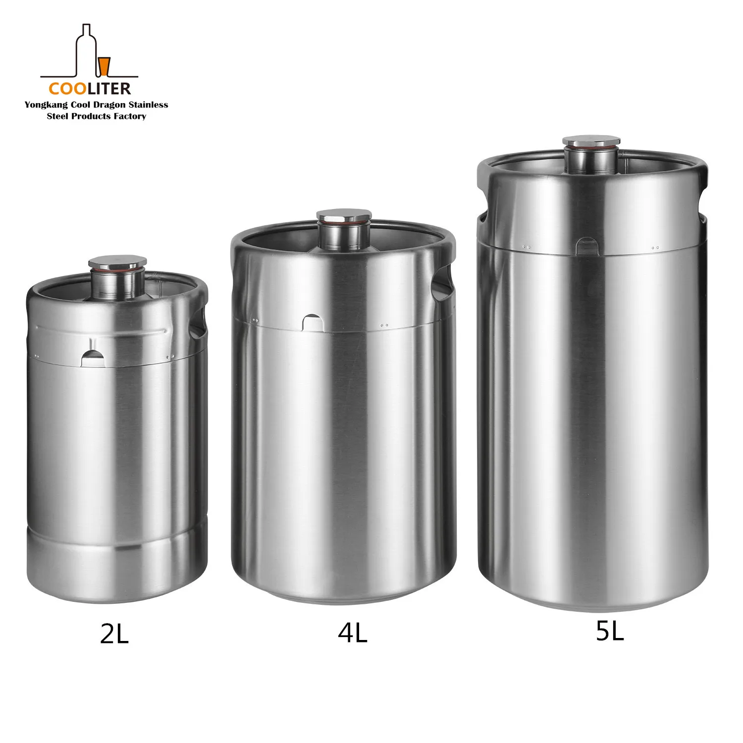 2l/4l/5l Stainless Steel Home Keg With No Scratch Matte Black Powder Coated Double Wall Vaccum To Keeping Fresh For Homebrew