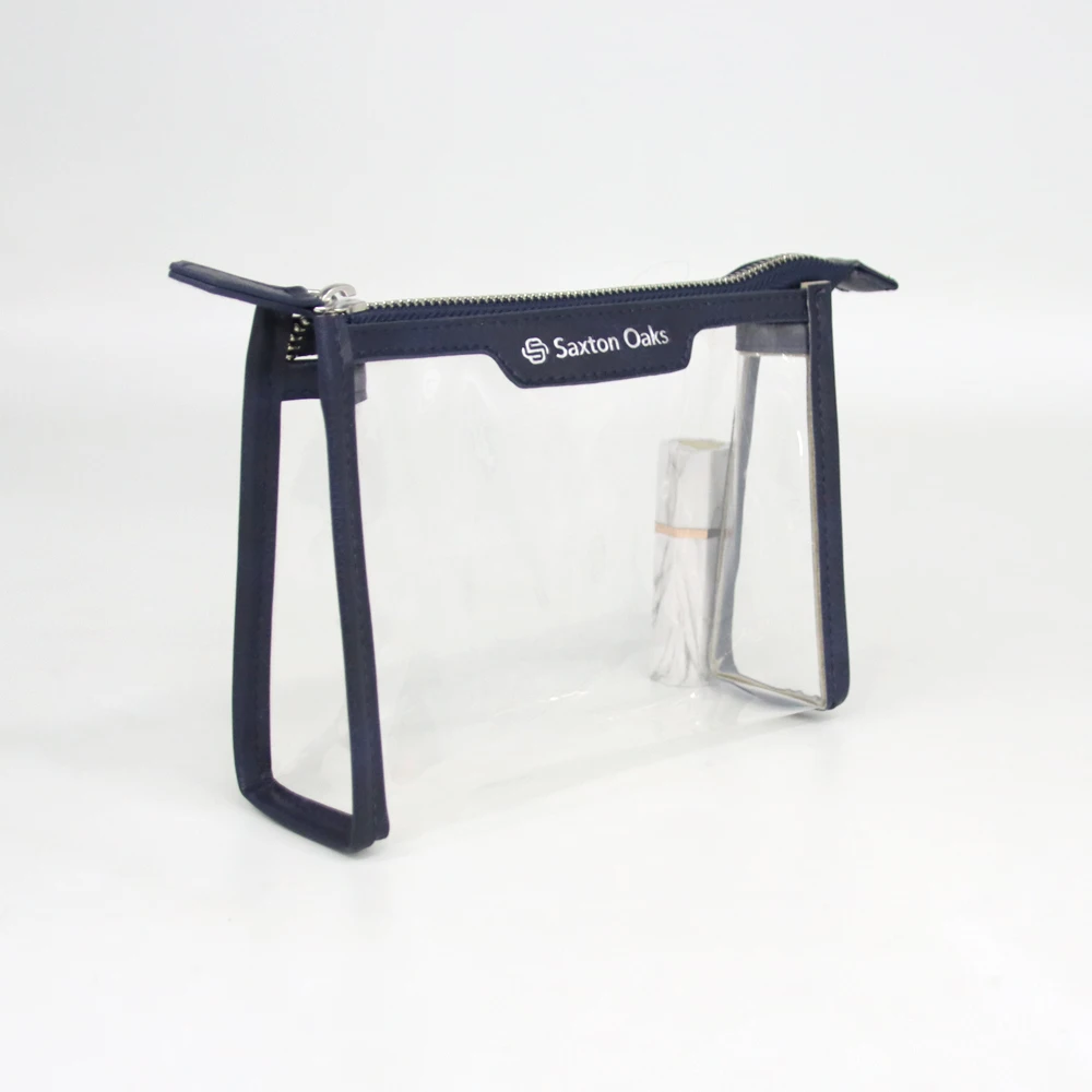 Private Label Travel Transparent Vinyl Waterproof Zipper Cosmetic Bag Pouch Clear TPU PVC Toiletry Makeup Bag