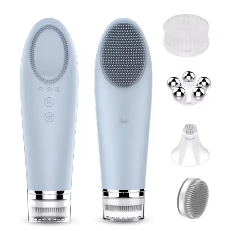 2024 Silicone Face Scrubber Brush Face Exfoliator Blackhead Acne Pore Wash Brush For Deep Cleaning Home use beauty equipment