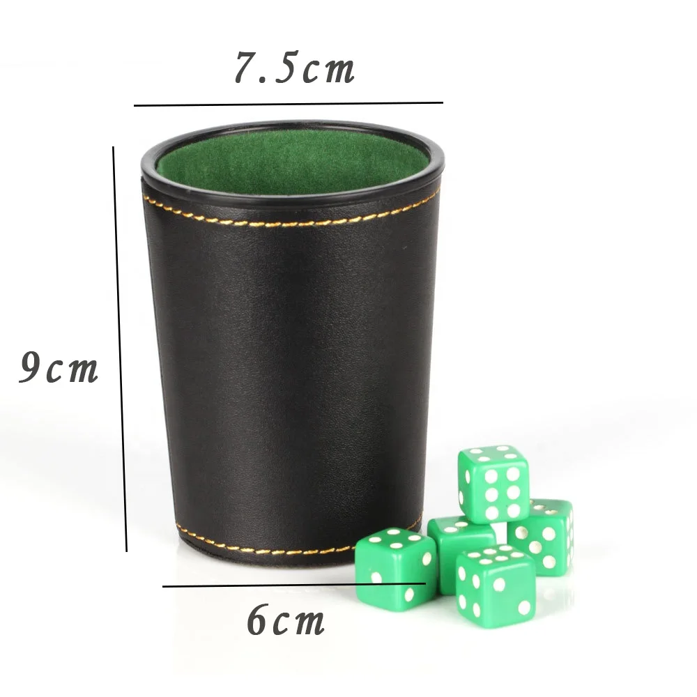 Dice Cup Manufacturer Luxury Leather Custom Backgammon Plastic Game Poker Dice Shaker Cup