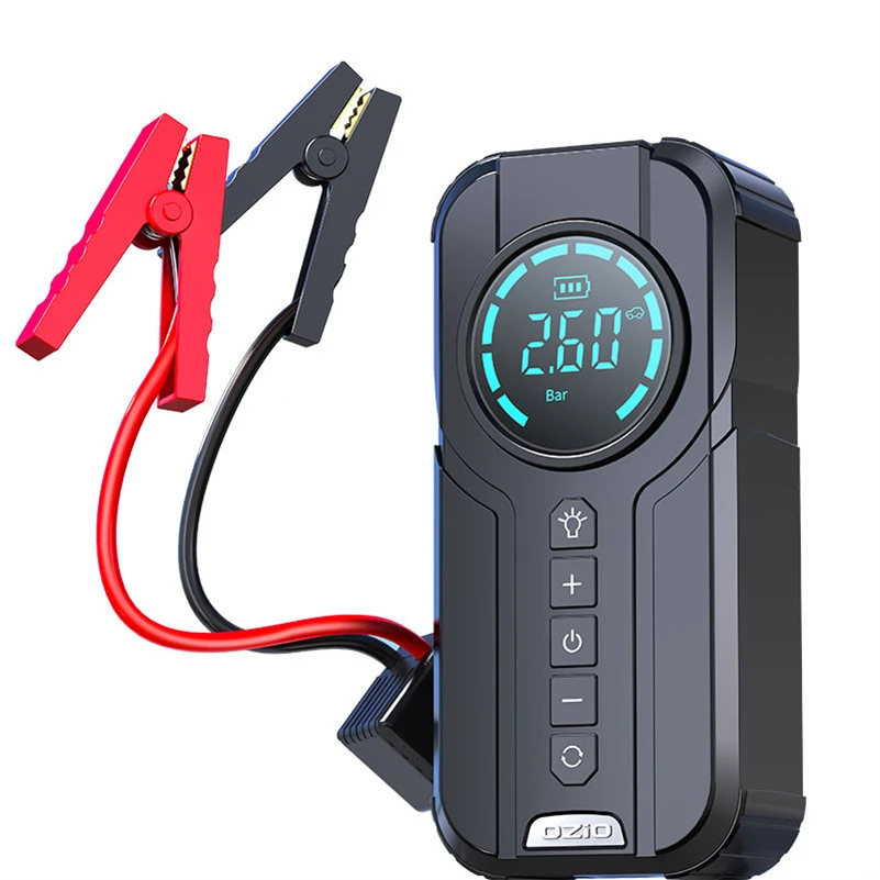 Digital Led Display Portable Emergency Booster Jump Starter 12V Multi-function 150PSI Wireless Air Compressor Pump Tire Inflator