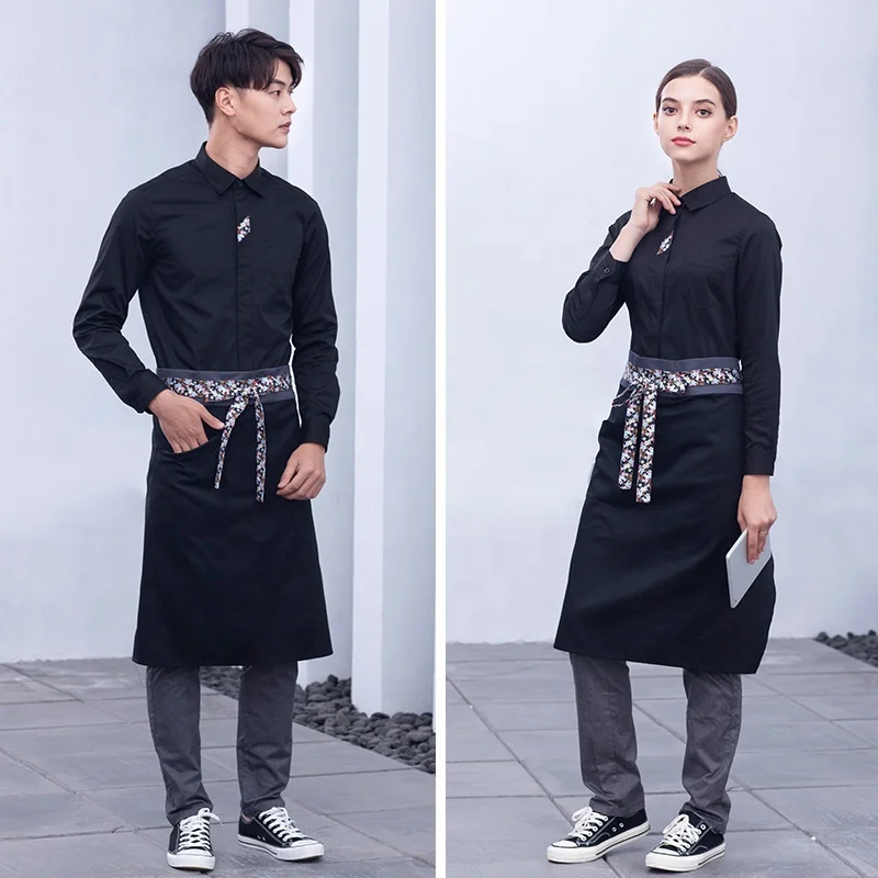 Sushi  Long Sleeve Restaurant Japanese staff Work Uniform  Shirt apron