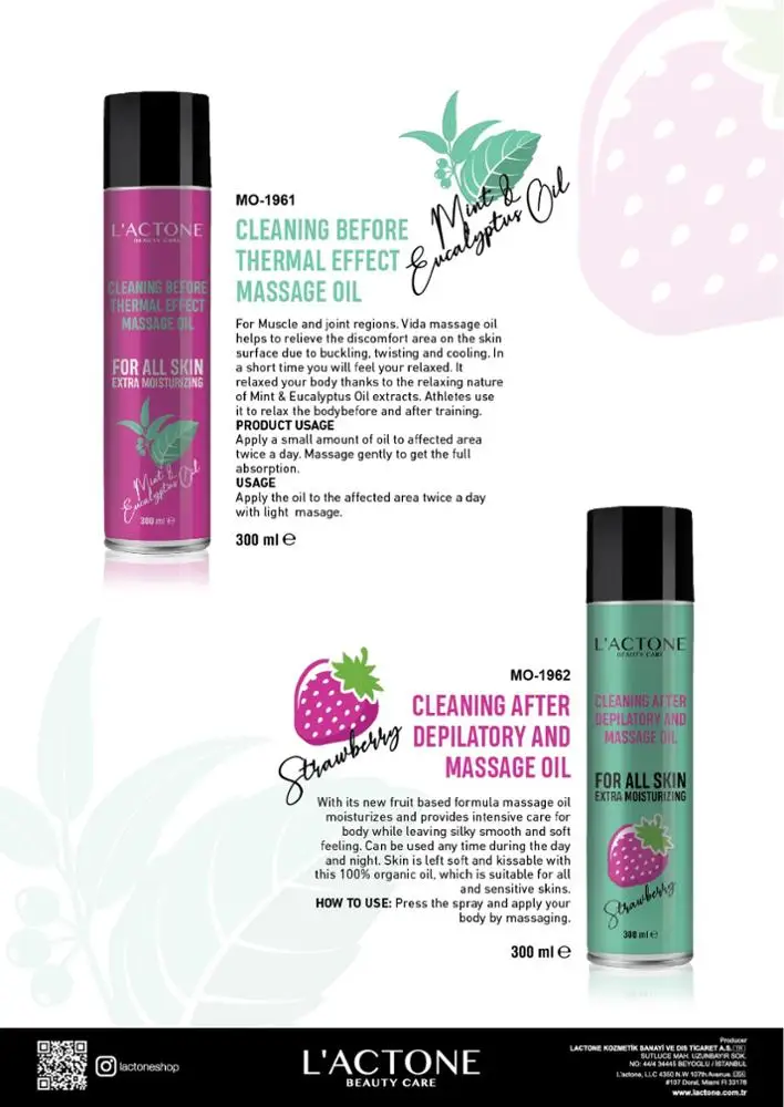 New Product After Wax Massage Oil Private Label Available Made in Turkey
