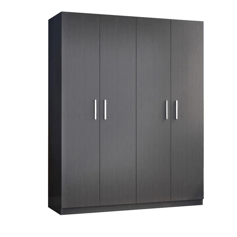 Custom made bedroom natural furniture 2/3/4 door modern white wood cloth closet storage wardrobe