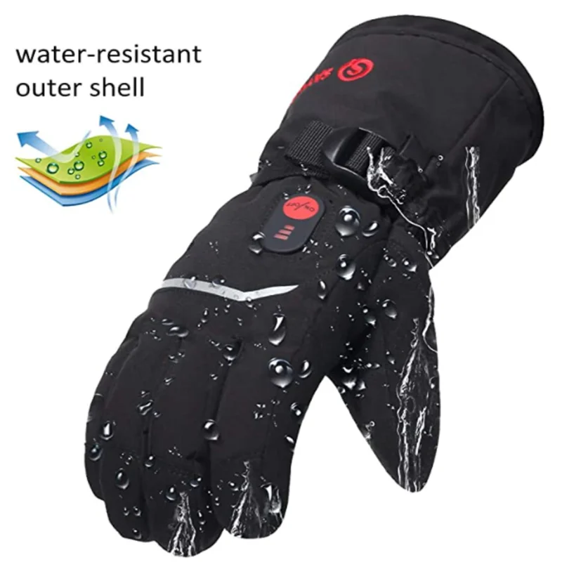 Winter Thermal Outdoor Waterproof Snowboarding 7.4V 2200Mah Men Women Electric Battery  Heated Ski Gloves